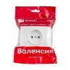 Валенсия розетка 1-местная б/з 10А белая с защ. штор. EKF