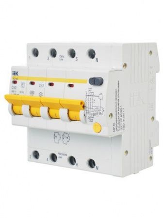 KARAT Дифференциальный автомат АД14S 4P 50А 100мА тип AC IEK