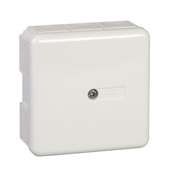 IMT34350 КОРОБКА СОЕД.IP65 87Х87Х40+КОЛОДКА 5*440 БЕЛАЯ RAL9003