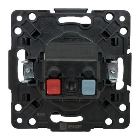 Стокгольм Механизм Розетки 1-местной б/з 10 А автоматические клеммы черный с защ. штор. EKF PROxima