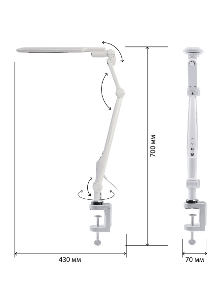 Настольная лампа ЭРА NLED-496-12W-W Б0052766