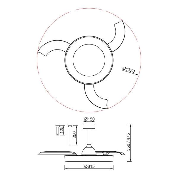 Люстра-вентилятор Mantra NISEKO FAN L 9057