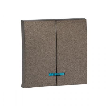 Валенсия лицевая панель выключателя 2-кл. с индикатором 10А графит EKF