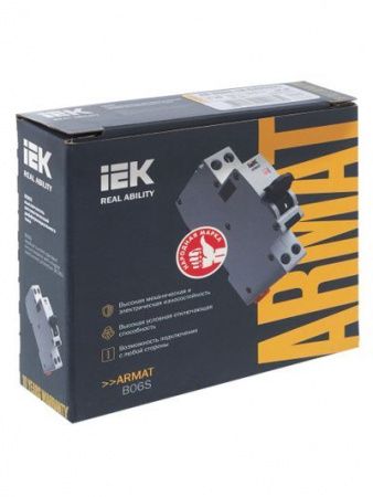 ARMAT Автоматический выключатель дифференциального тока B06S 1P+NP C25 30мА тип AC (18мм) IEK