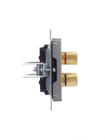 BRITE Аудиорозетка 4-местная РА10-БрС сталь IEK