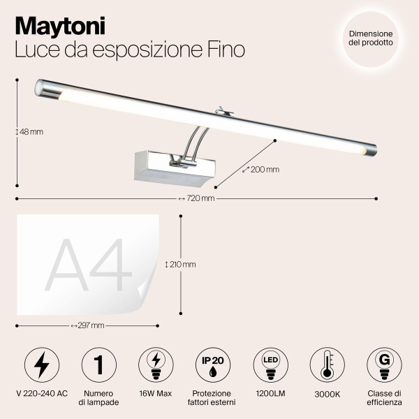 Подсветка для картин Maytoni Fino MIR003WL-L16CH