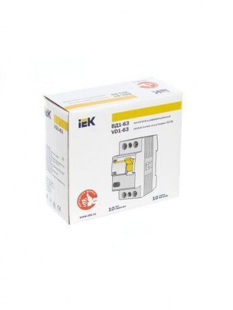 Выключатель дифференциальный (УЗО) ВД1-63 2Р 32А 100мА IEK