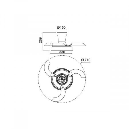Люстра-вентилятор Mantra NISEKO FAN XS 9090