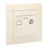 Валенсия розетка телефонная RJ-11 1-местная кремовая EKF PROxima