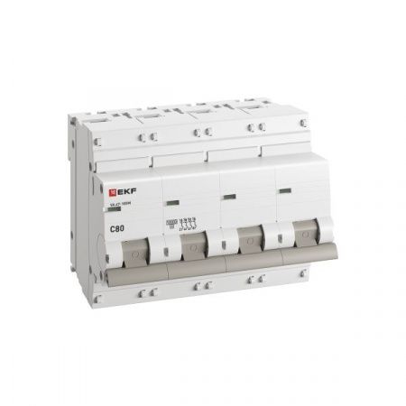 Автоматический выключатель ВА 47-100M 4P 80А (C) 10kA без теплового расцепителя EKF PROXIMA