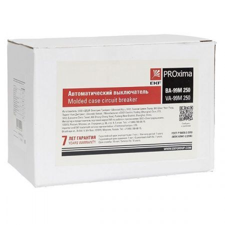 Выключатель автоматический ВА-99М 250/250А 3P 50кА с электронным расцепителем EKF