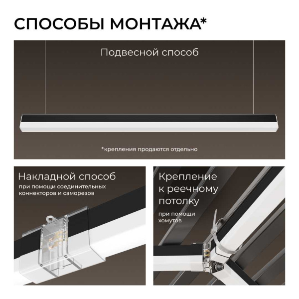 Накладной линейный светодиодный светильник Apeyron 30-55