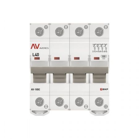 Выключатель автоматический AV-10 DC 4P 40A (L) 10kA EKF AVERES