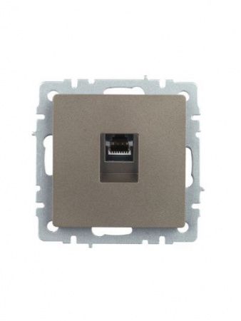 BRITE Розетка компьютерная RJ45 кат.5E РК10-БрШ шампань IEK