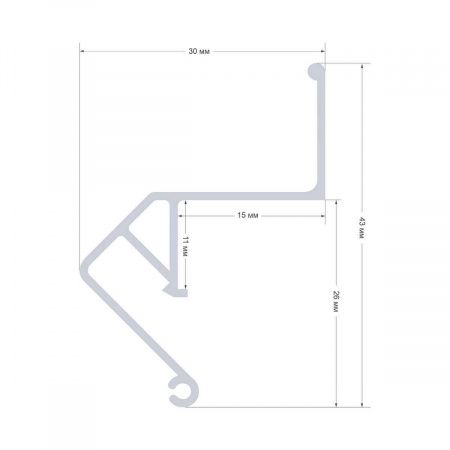 Профиль для натяжного потолка Apeyron 08-62