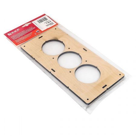 Шаблон для подрозетников c 3 отв. диам. 68 мм EKF Expert