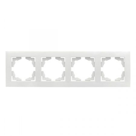 Валенсия рамка 4-местная белая EKF
