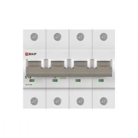 Автоматический выключатель ВА 47-125 4P 16А (C) 15кА PROXIMA EKF