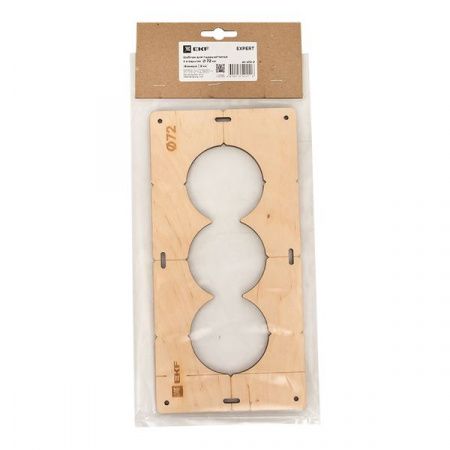 Шаблон для подрозетников c 3 отв. диам. 72 мм EKF Expert