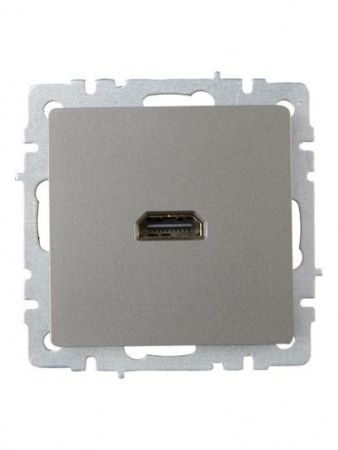 BRITE Розетка HDMI РHDMI-0-БрС сталь IEK