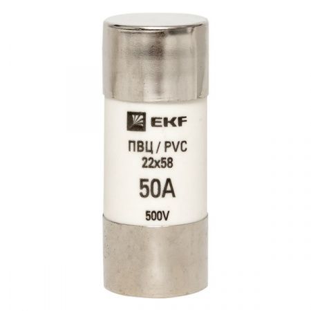 Плавкая вставка цилиндрическая ПВЦ (22x58) 50А EKF