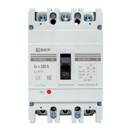 Выключатель автоматический ВА-99М 250/225А 3P 35кА EKF