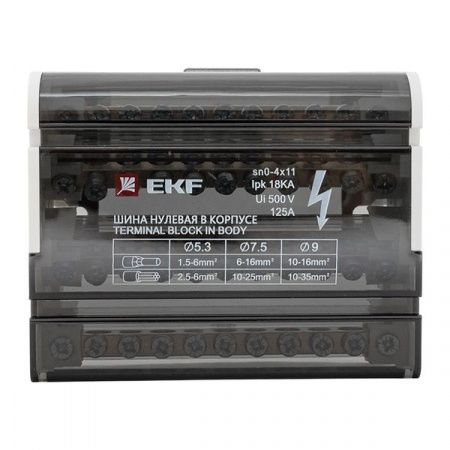 Шина нулевая в корпусе (4x11) EKF PROxima