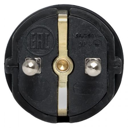 Вилка прямая каучуковая 230В 2P+PE 16A IP44 EKF PRO