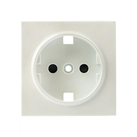 Валенсия лицевая панель розетки 1-местной с/з 16А жемчуг с защ. штор. EKF