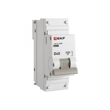 Автоматический выключатель ВА 47-100M 1P 40А (D) 10kA без теплового расцепителя EKF PROXIMA