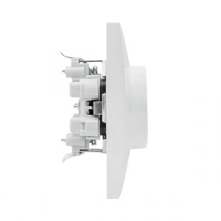 Валенсия розетка 2-местная с/з 16А белая с защ. штор. EKF