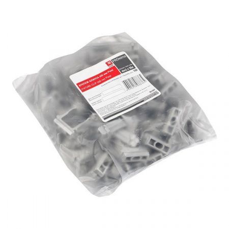 Крепеж-клипса d25 мм (100 шт) серая EKF-Plast