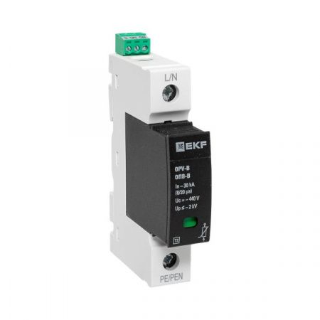 Ограничитель импульсных напряжений ОПВ-B/1P In 30кА 440В с сигн. EKF PROxima