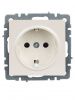 BRITE Розетка 1-местная с заземлением с защитными шторками 16А РС14-1-0-БрЖ жемчуг IEK
