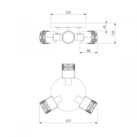 Спот Eurosvet 20026/3 белый с золотом