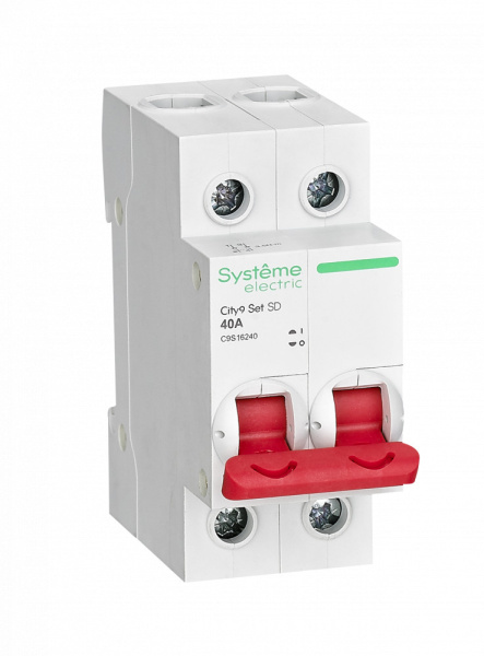 Выключатель нагрузки Systeme Electric City9 set вн 2p 40а 400в C9S16240