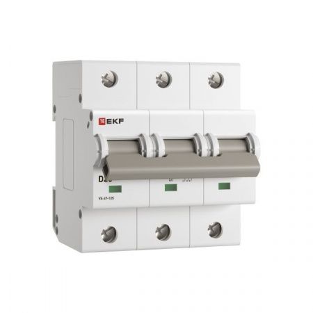 Автоматический выключатель ВА 47-125 3P 25А (D) 15кА PROXIMA EKF