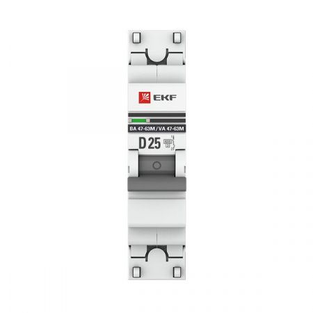 Автоматический выключатель ВА 47-63M 1P 25А (D) 6кА без теплового расцепителя PROxima EKF