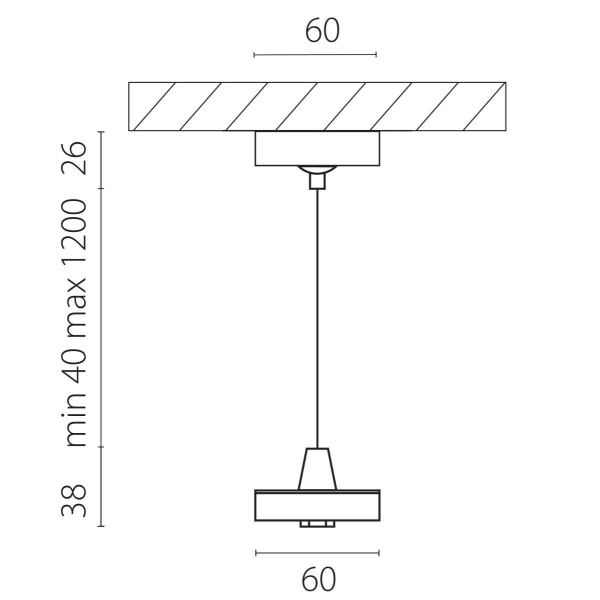 Подвес с верхней светящейся частью к 21443x-214440/21448x/21449x LED 5W 395Lm 3000K Lightstar 590050-3000