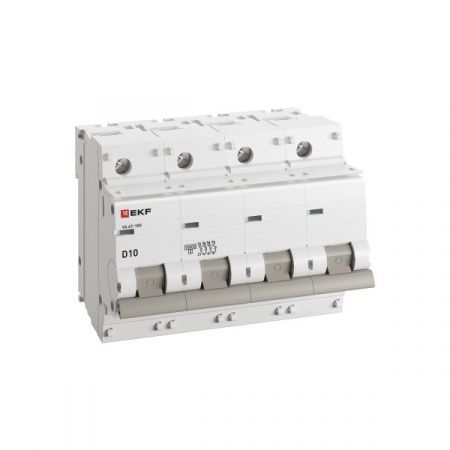 Автоматический выключатель ВА 47-100 4P 10А (D) 10kA PROXIMA EKF