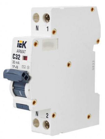 ARMAT Автоматический выключатель дифференциального тока B06S 1P+NP C32 30мА тип AC (18мм) IEK