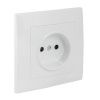 Валенсия розетка 1-местная б/з 10А белая с защ. штор. EKF