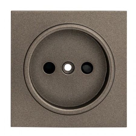 Валенсия лицевая панель розетки 1-местной б/з 10 А графит с защ. штор. EKF