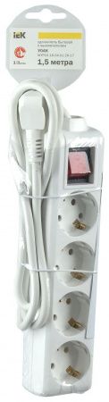 Удлинитель У04К 4 места с заземлением 3м 3х1мм2 16А/250 IEK